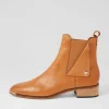 Fava New Tan Leather Ankle Boots