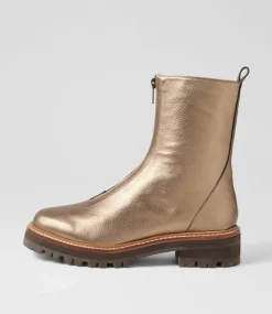 Faycey Bronze Tumble Leather Ankle Boots
