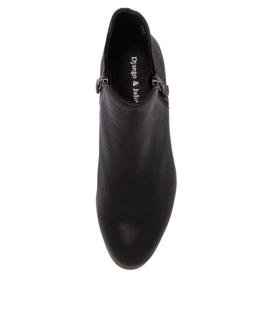 Faye Dj Black Natural Heel Leather