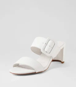 Feebies White Leather Sandals