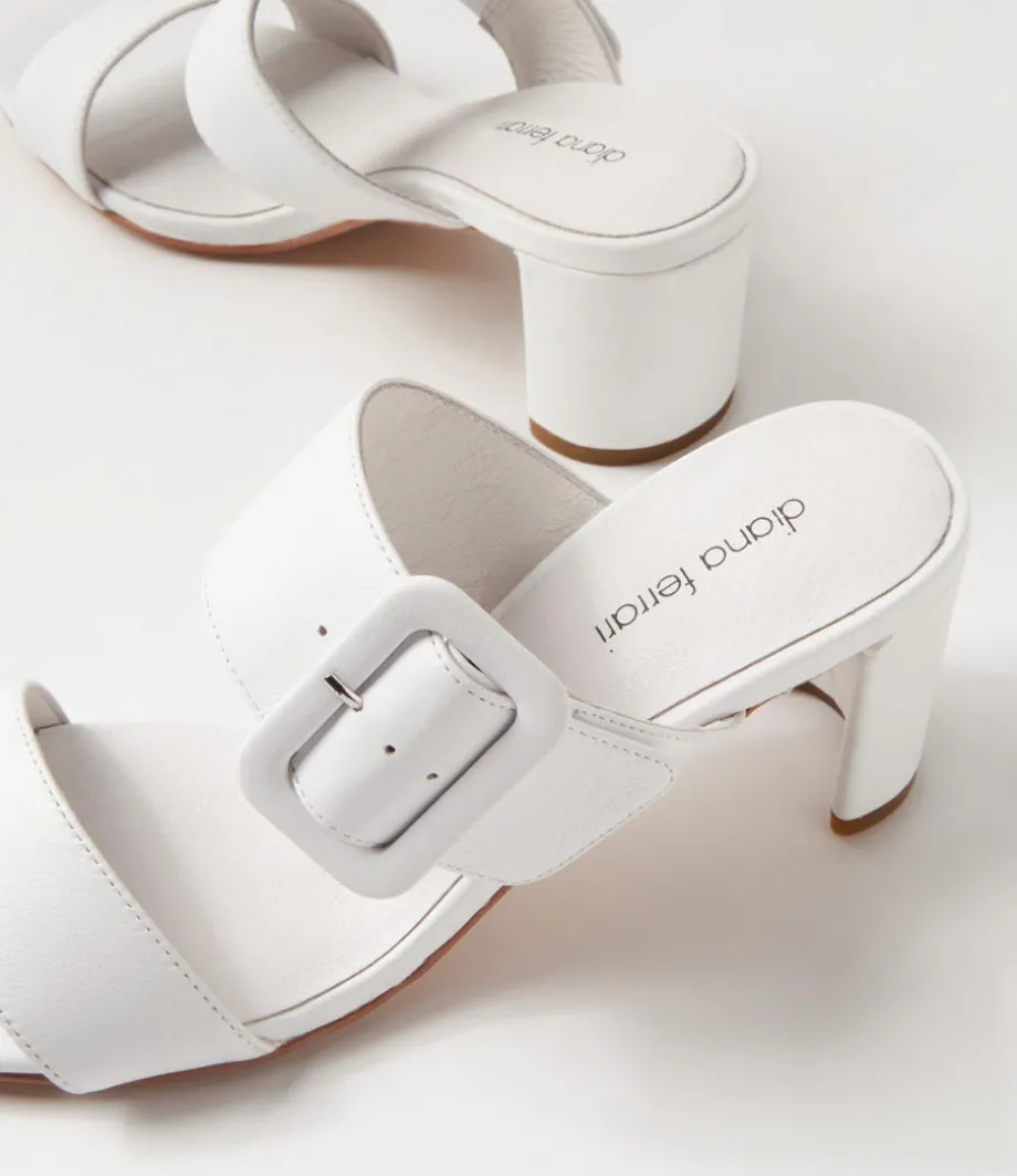 Feebies White Leather Sandals