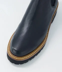 Femi Black Tumble Leather Chelsea Boots