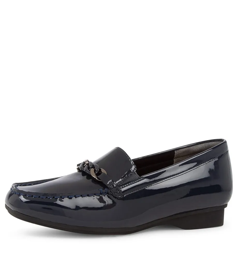 Fenders Xf Navy Patent Leather Loafer