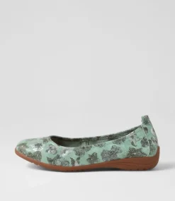 Fenja 01 Mint Leather Ballet Flats