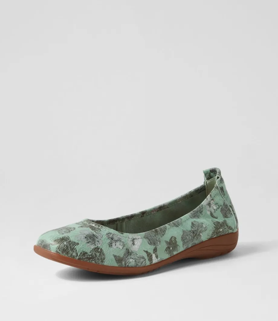 Fenja 01 Mint Leather Ballet Flats