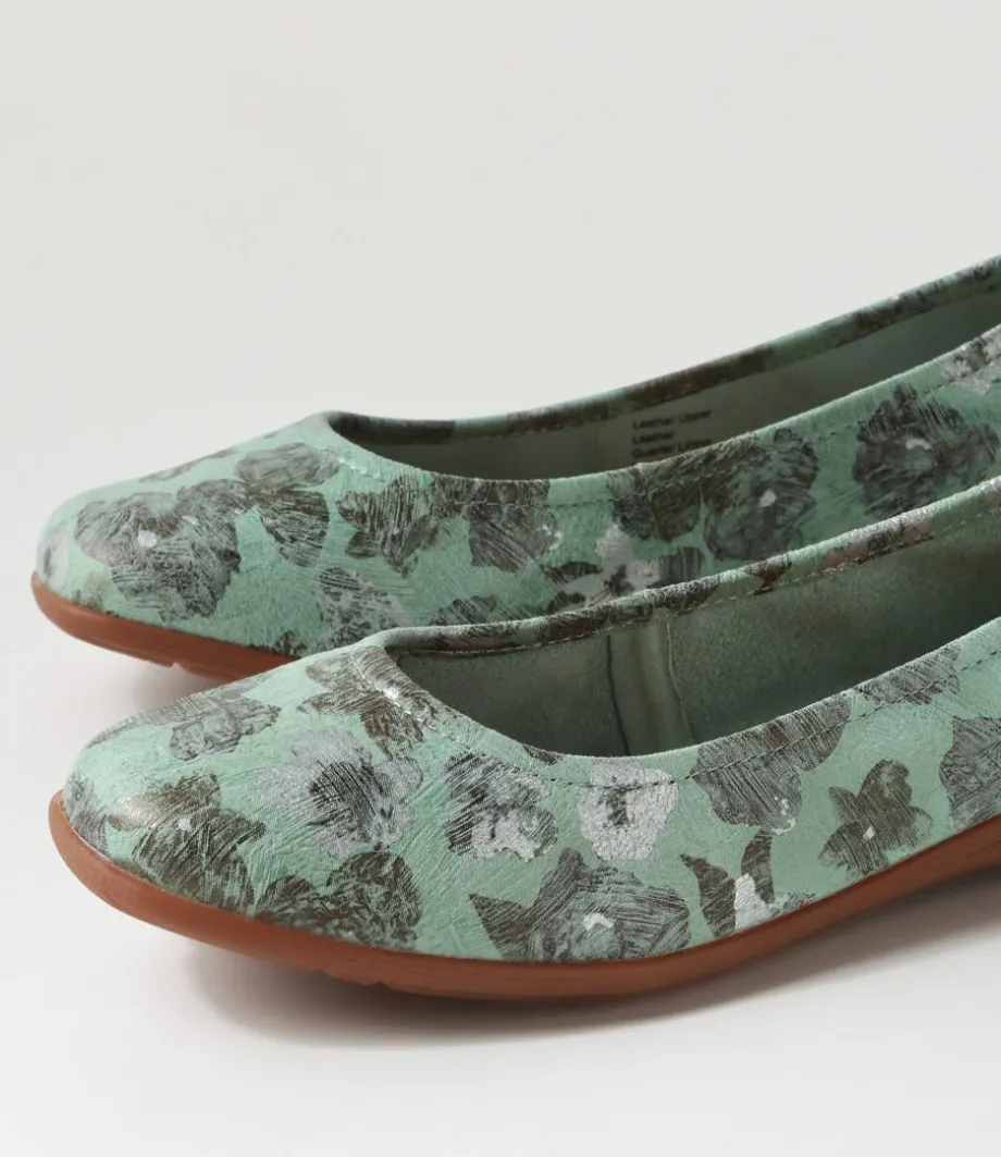 Fenja 01 Mint Leather Ballet Flats