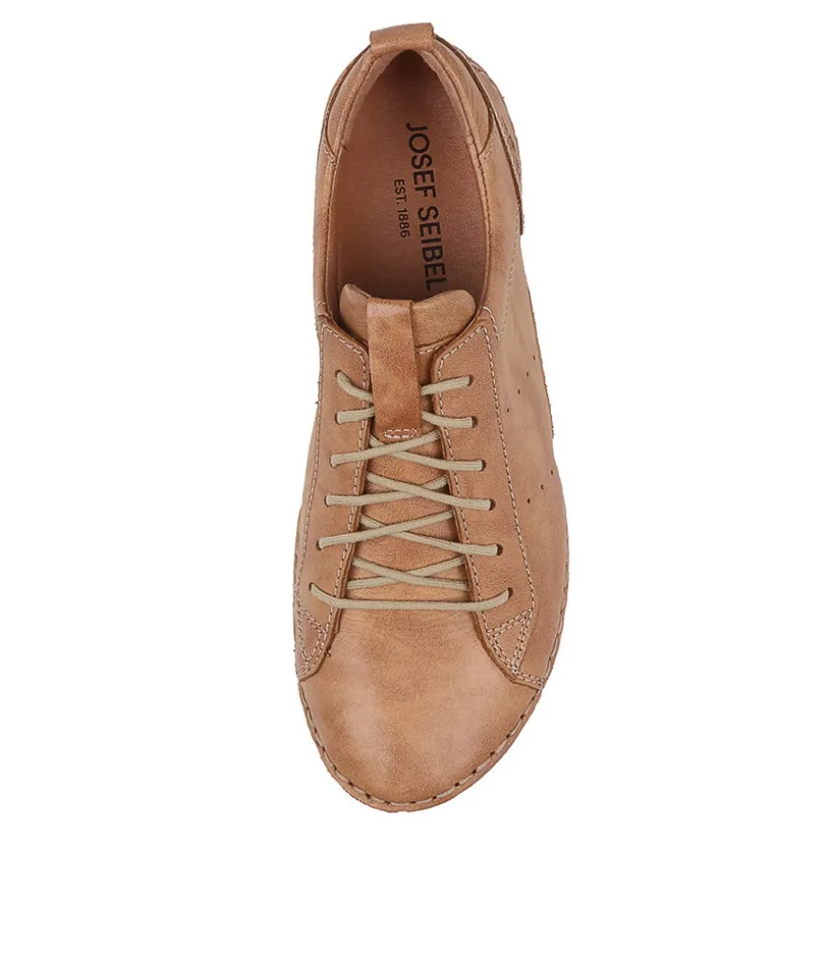Fergey 56 Cognac Leather Flat Shoes