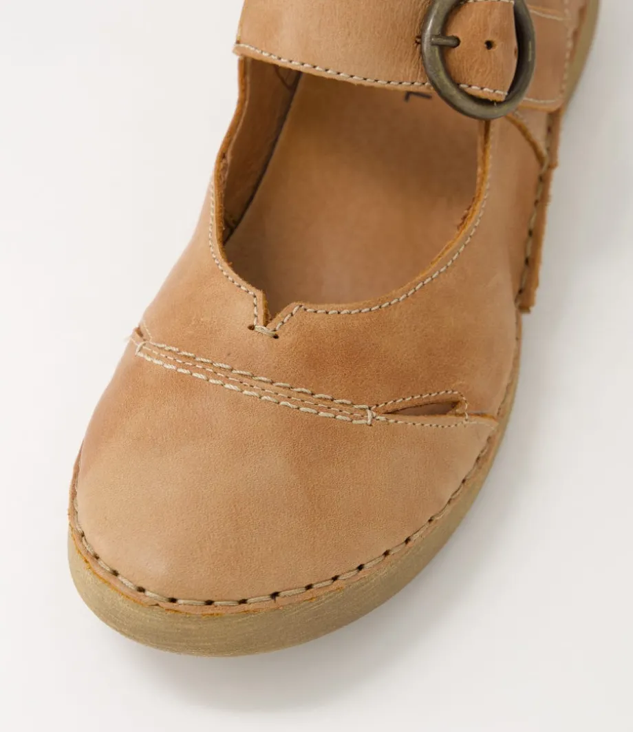 Fergey 80 Cognac Leather Mary Janes