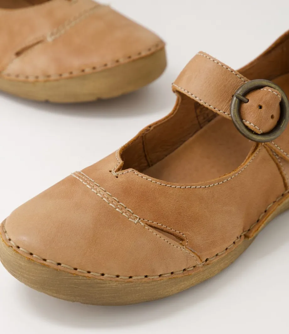 Fergey 80 Cognac Leather Mary Janes