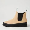 Fields Chelsea X Cream Leather Chelsea Boots