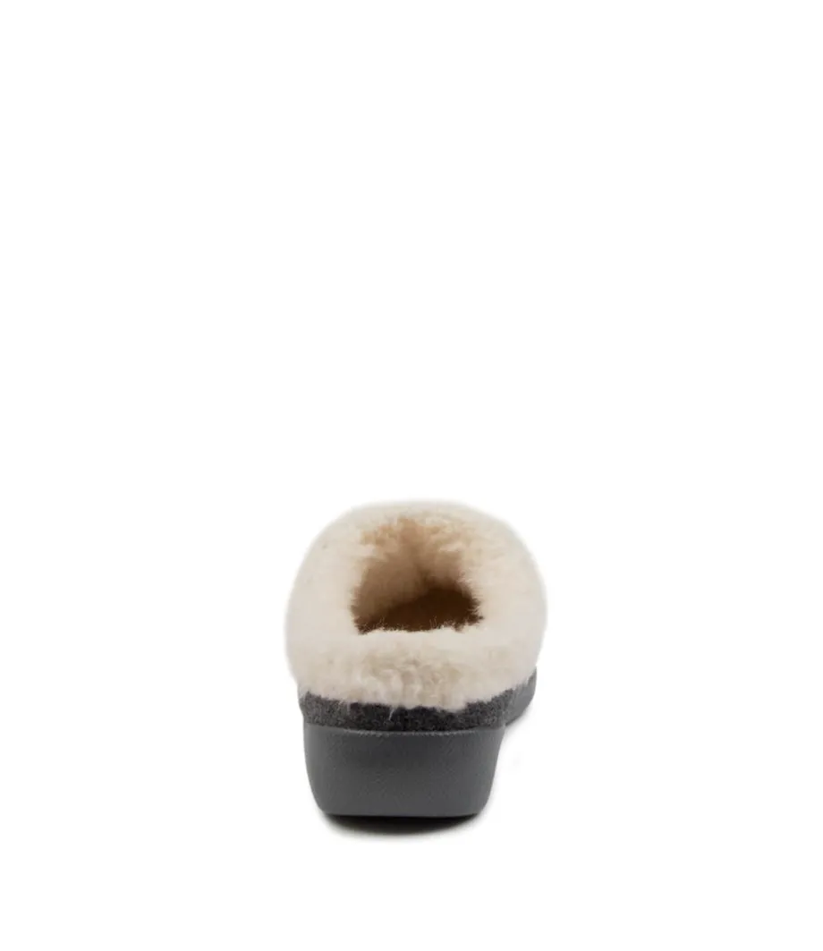Fifi Xw Grey Fabric Slippers
