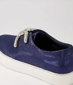 Filpy Navy Speckle Leather Sneakers