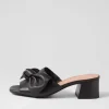 Finchy Black Heel Leather Mules