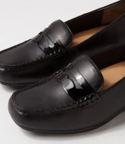 Finnit Xf Black Shine Leather Loafers
