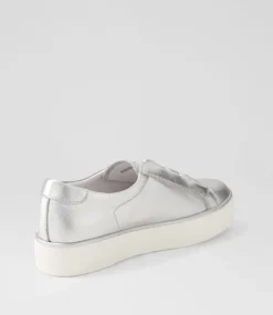 Fletary Silver Leather Sneakers