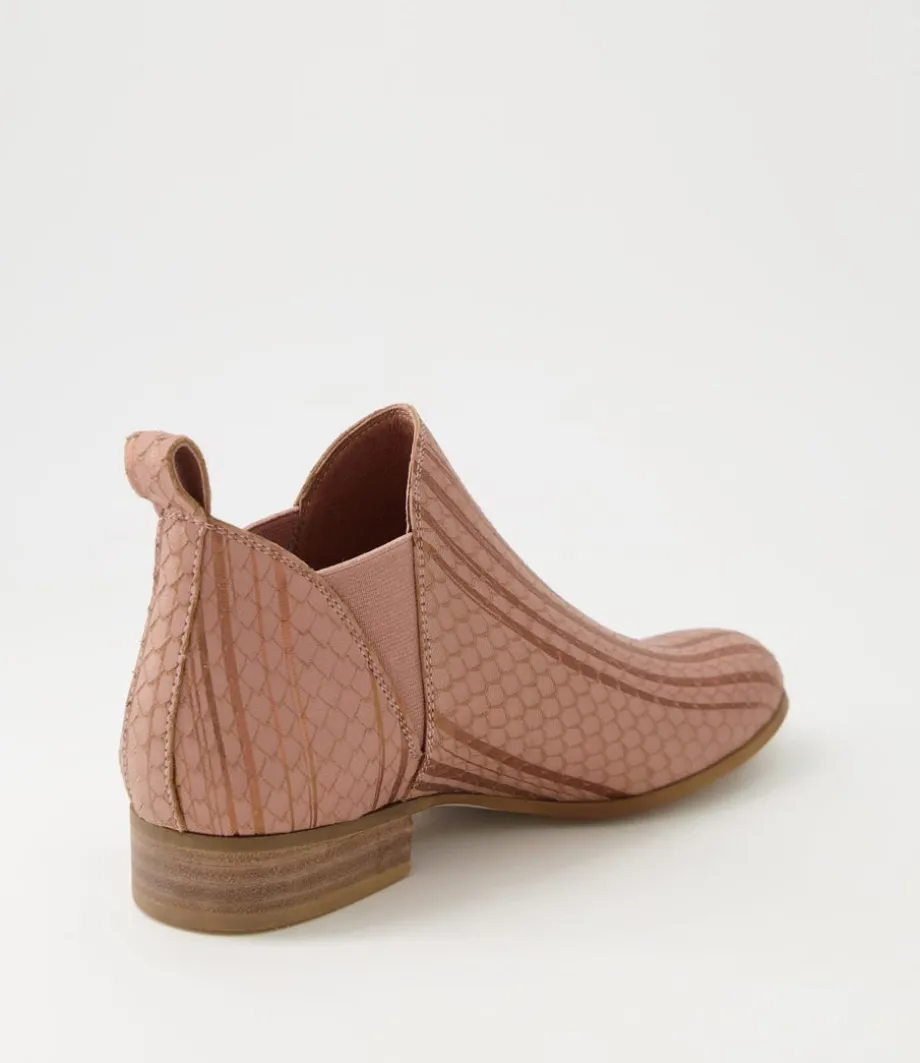 Foe Blush Metallic Cut Leather Chelsea Boots