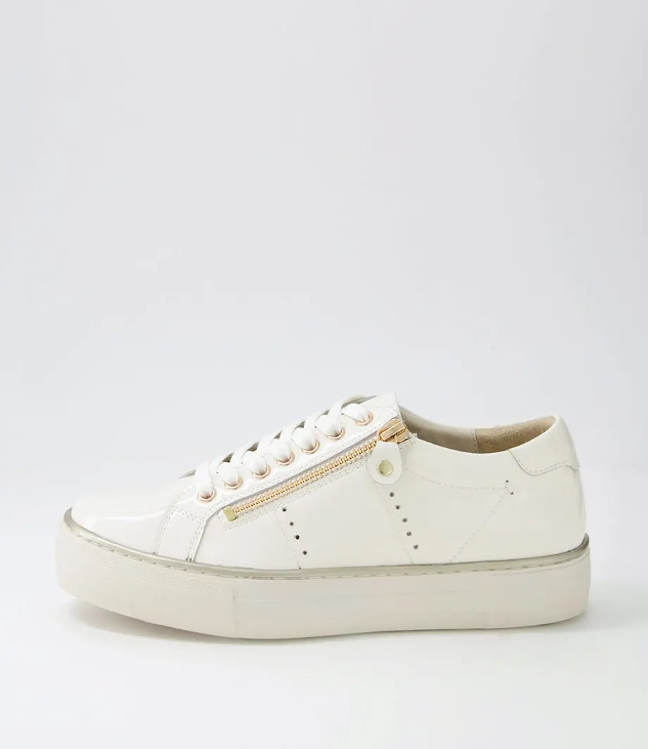 Froggy Ivory Patent Leather Sneakers