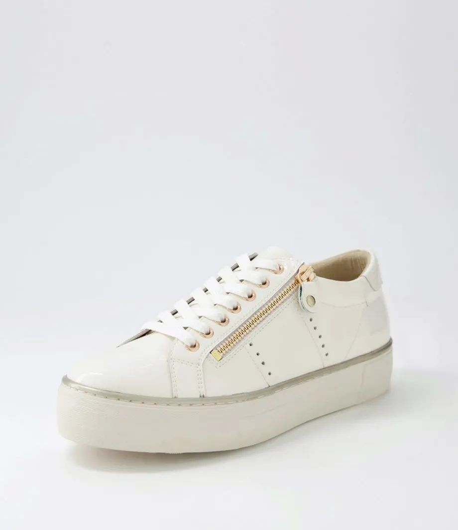 Froggy Ivory Patent Leather Sneakers