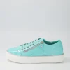 Froggy Light Aqua Patent Leather Sneakers