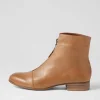 Funda Cognac Leather Ankle Boots