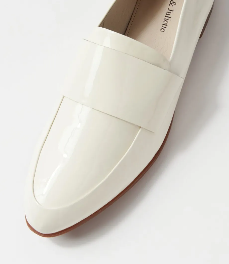 Gabrian Ivory Patent Leather Loafers
