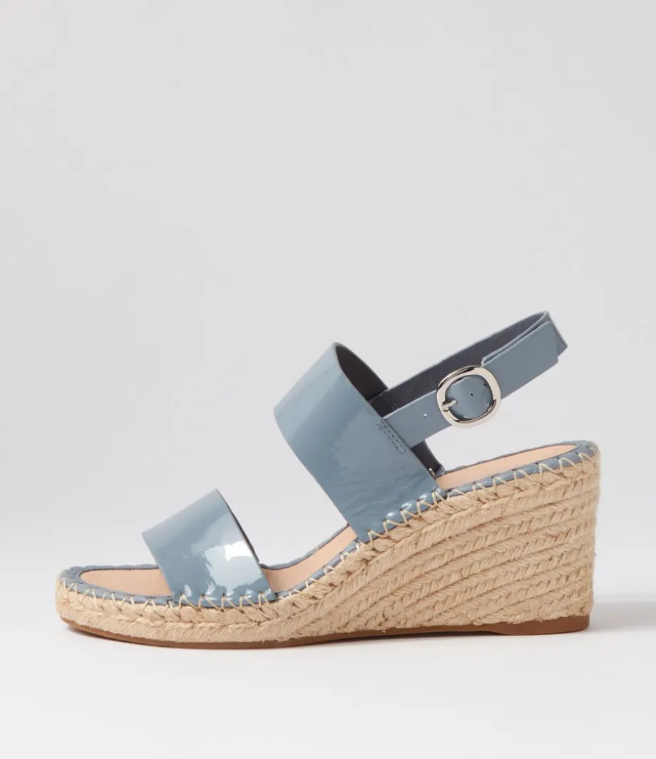 Gaga Denim Patent Leather Espadrilles