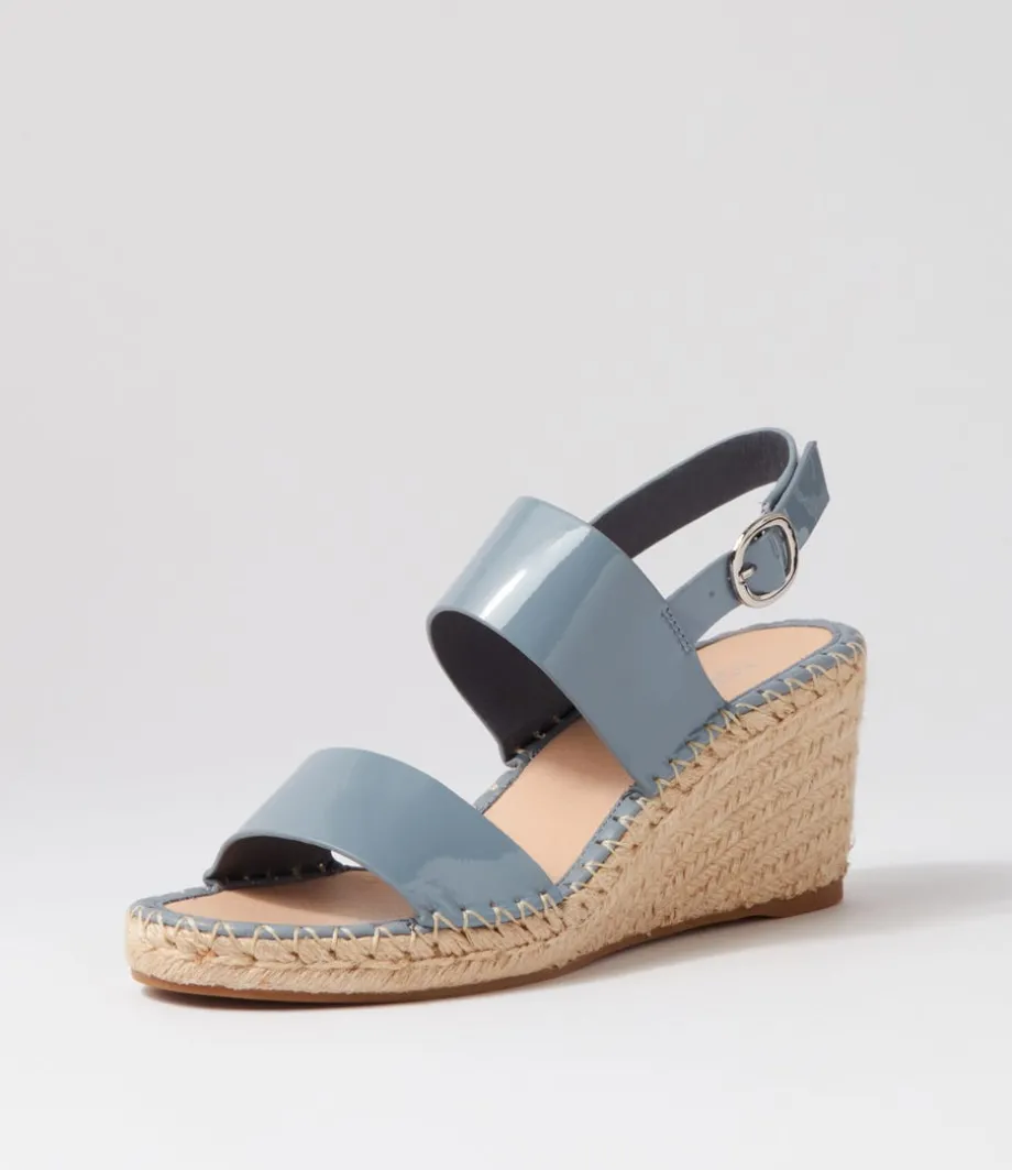 Gaga Denim Patent Leather Espadrilles