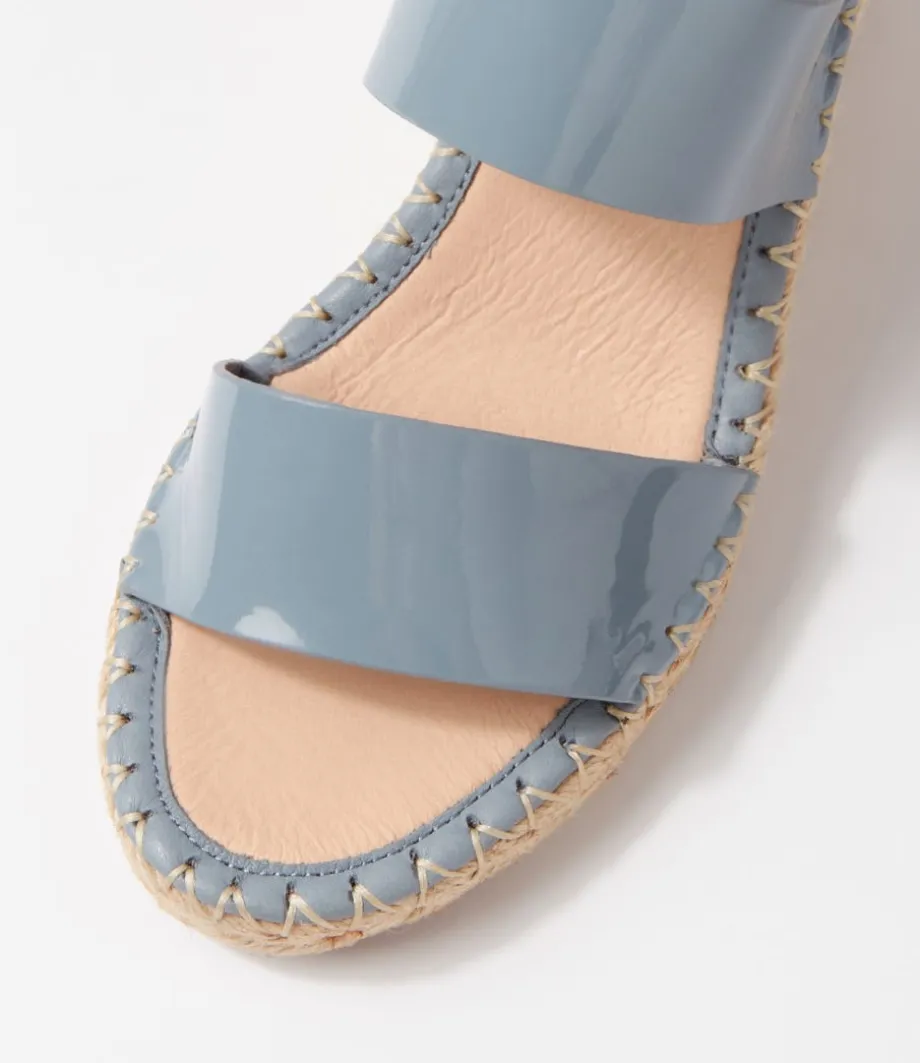 Gaga Denim Patent Leather Espadrilles