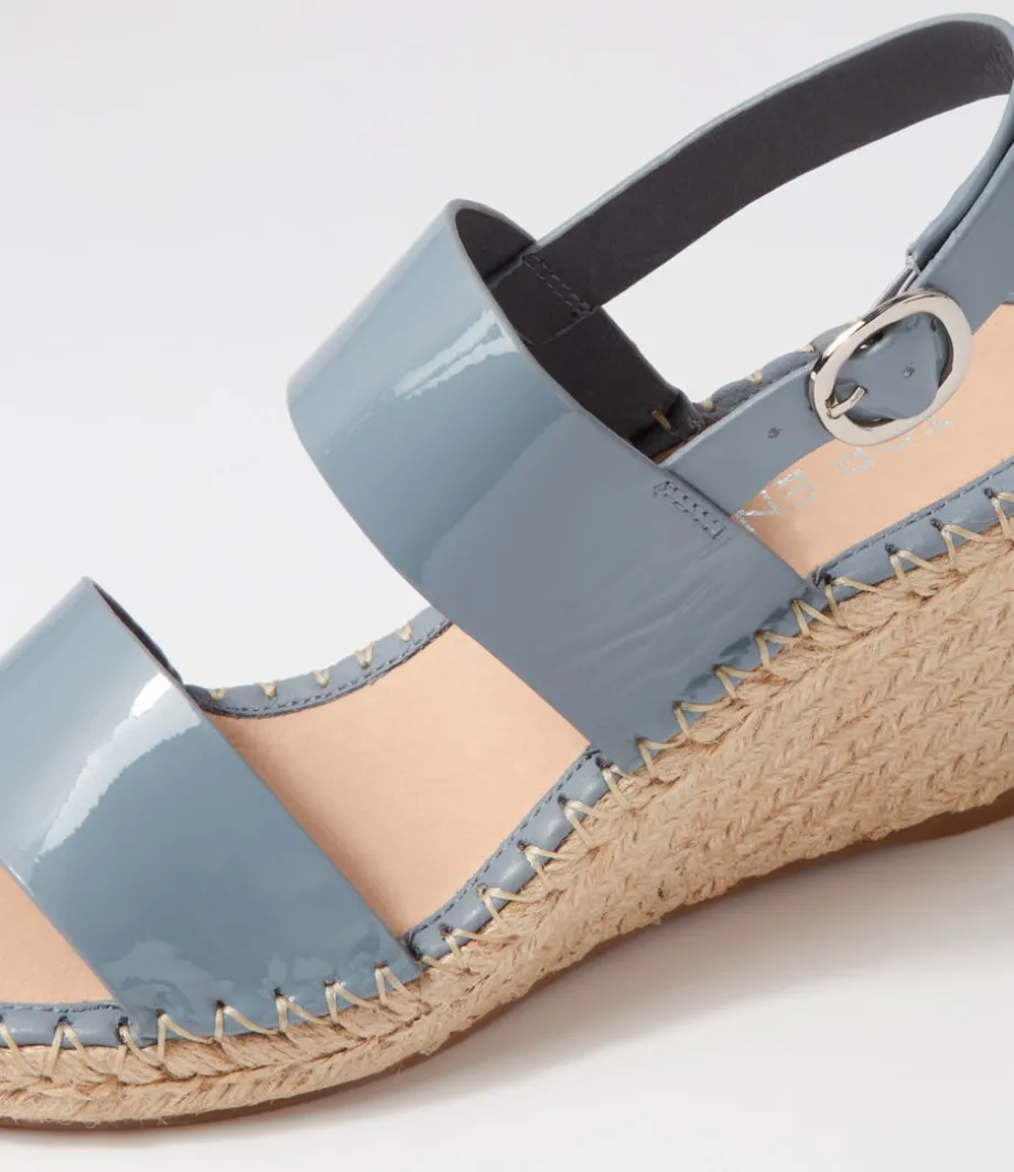 Gaga Denim Patent Leather Espadrilles