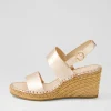 Gaga Rose Gold Rope Leather Sandals
