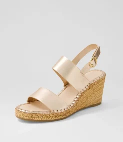 Gaga Rose Gold Rope Leather Sandals