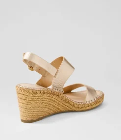 Gaga Rose Gold Rope Leather Sandals