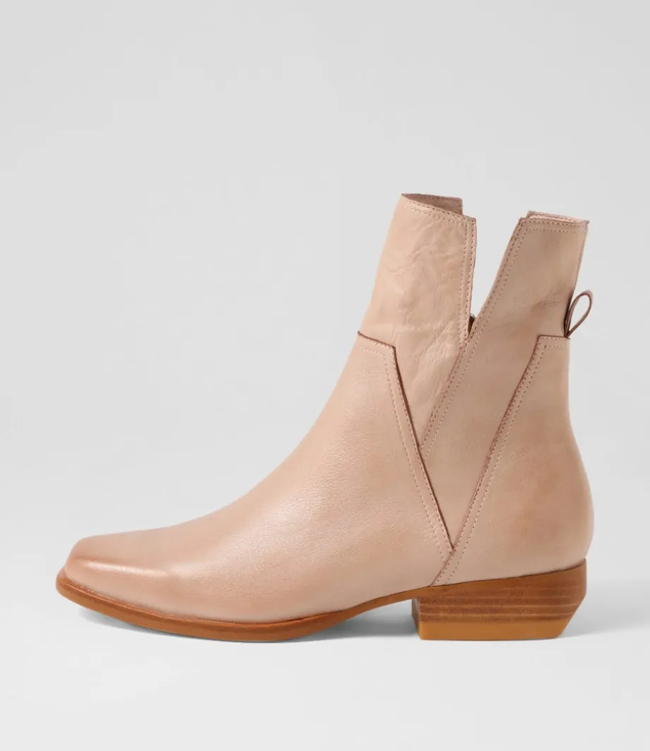 Gaines Cafe Leather Ankle Boots