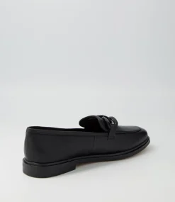 Gapril Black Leather Loafers