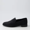 Gebeze Black Stripe Leather Loafers