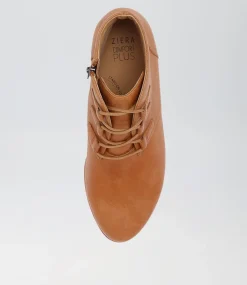 George W Tan Leather Lace Up Boots