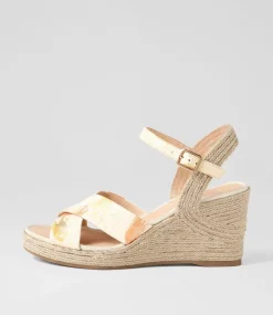 Ghosta Orange Yellow Splash Leather Espadrilles