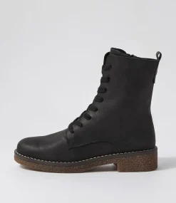 Gipsiee Black Leather Ankle Boots
