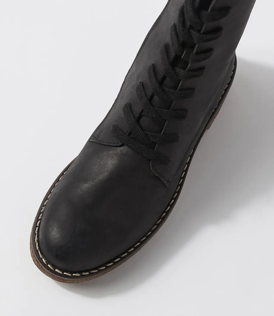Gipsiee Black Leather Ankle Boots
