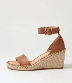 Gonice Tan Leather Espadrilles