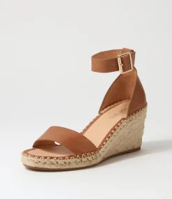 Gonice Tan Leather Espadrilles