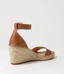 Gonice Tan Leather Espadrilles