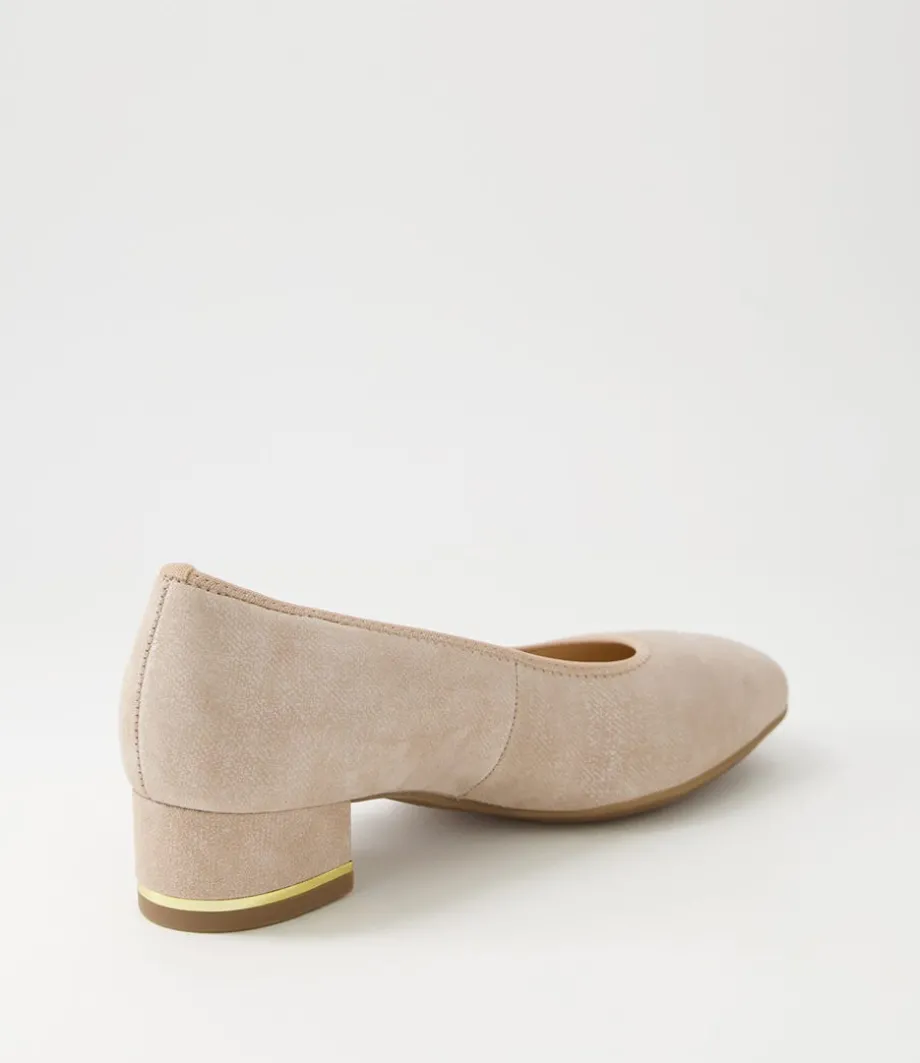 Graz 38 Sand Leather Heels
