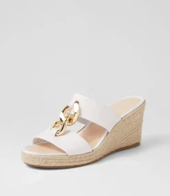 Greecie White Natural Rope Leather Sandals