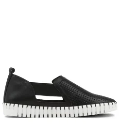 Habiki Black Leather Sneakers Ws
