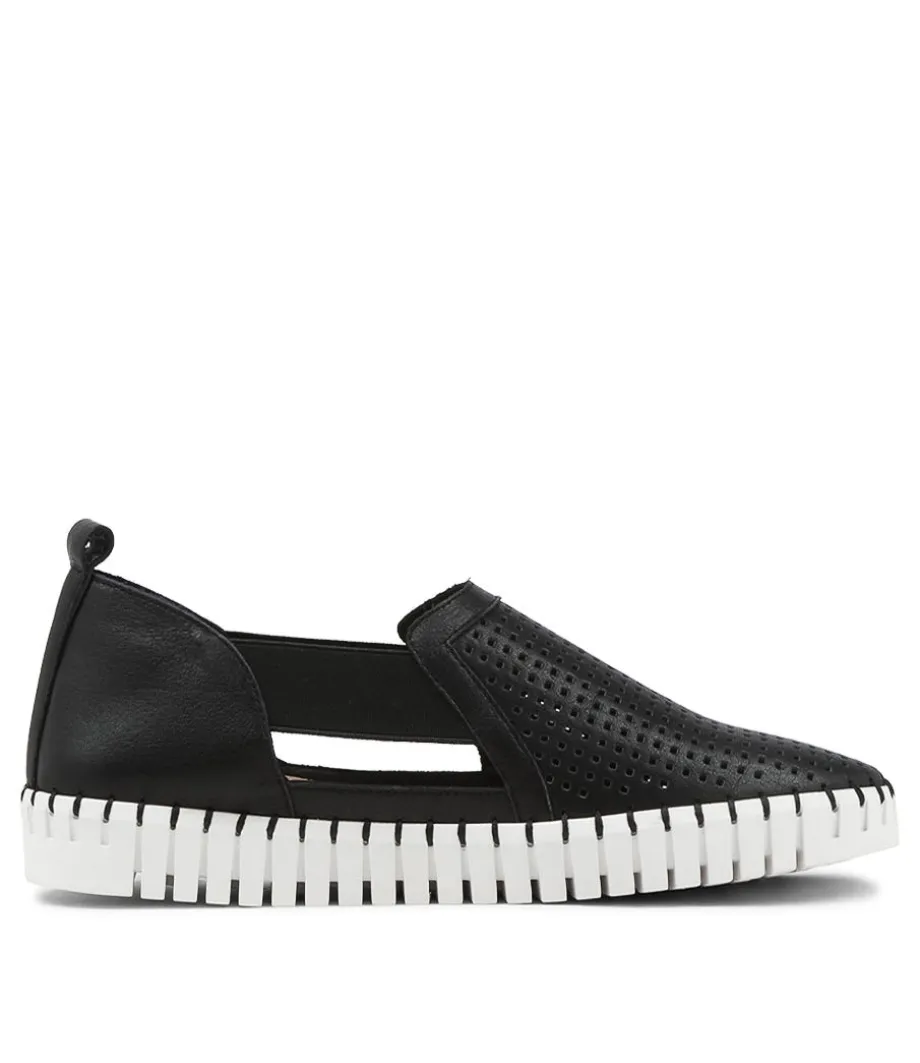 Habiki Black Leather Sneakers Ws