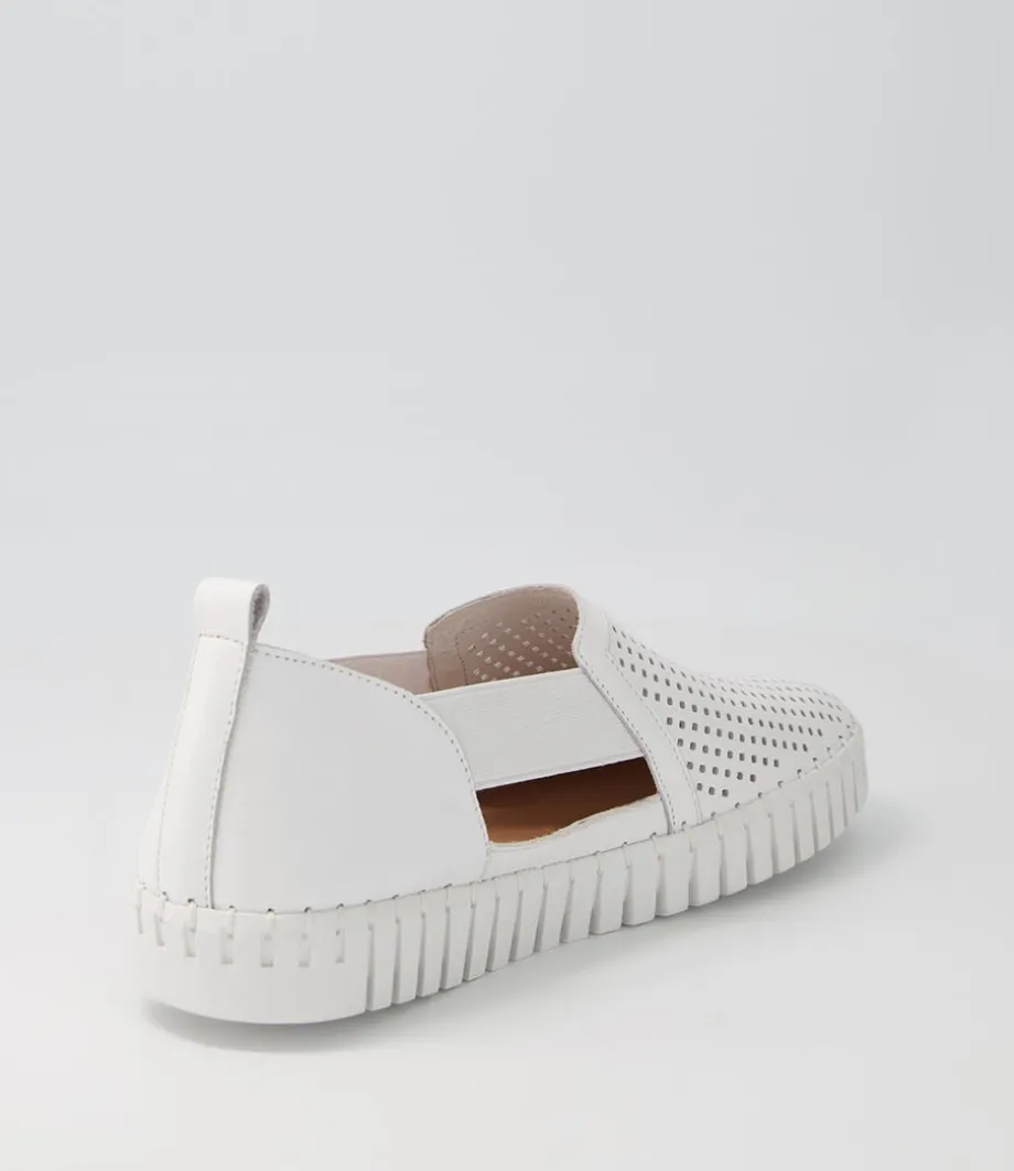 Habiki White Leather Sneakers
