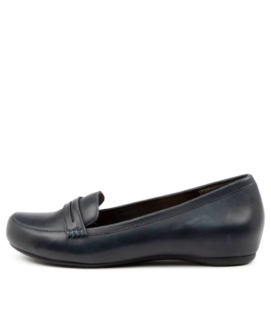 Hadi W Navy Leather