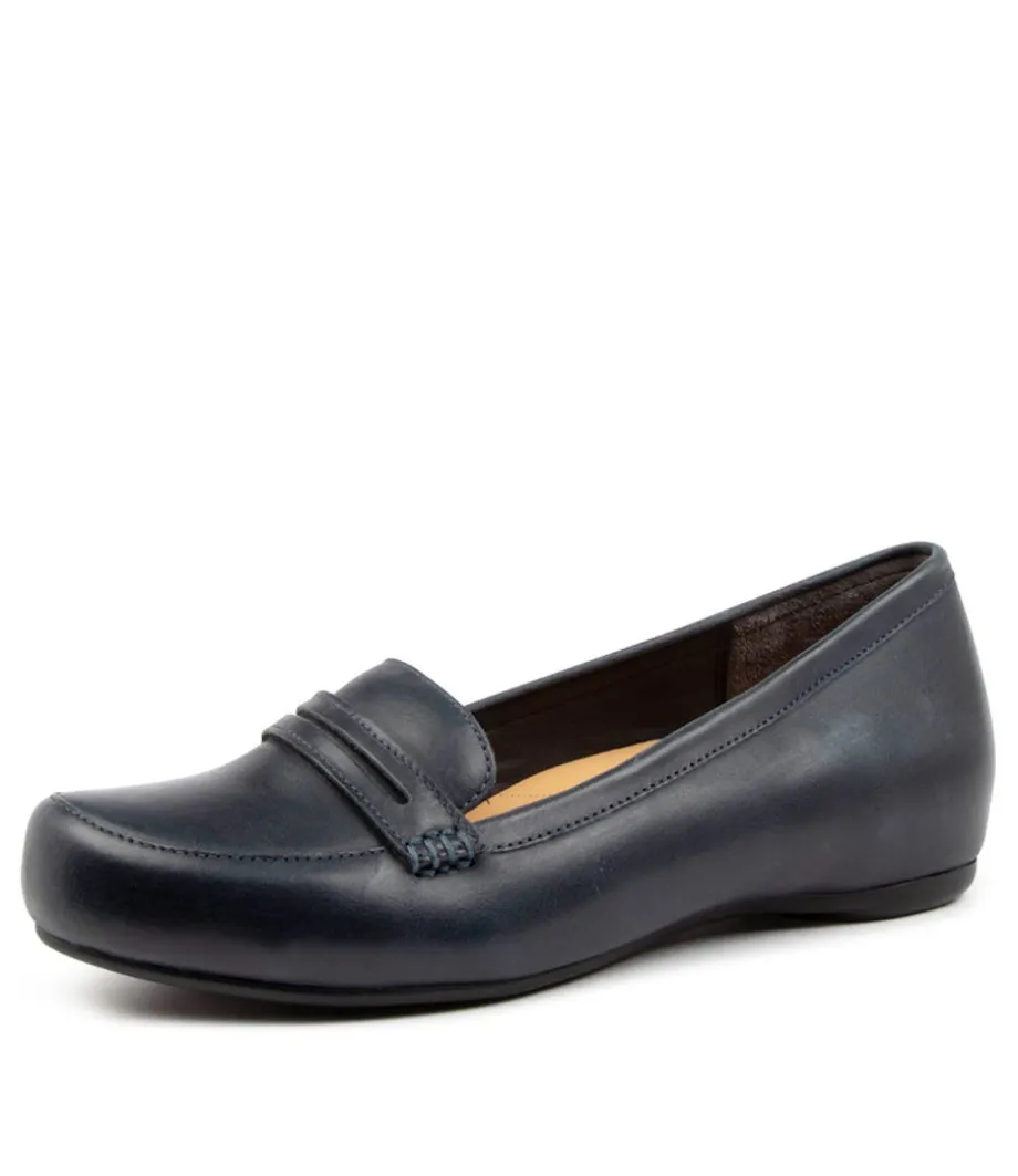 Hadi W Navy Leather