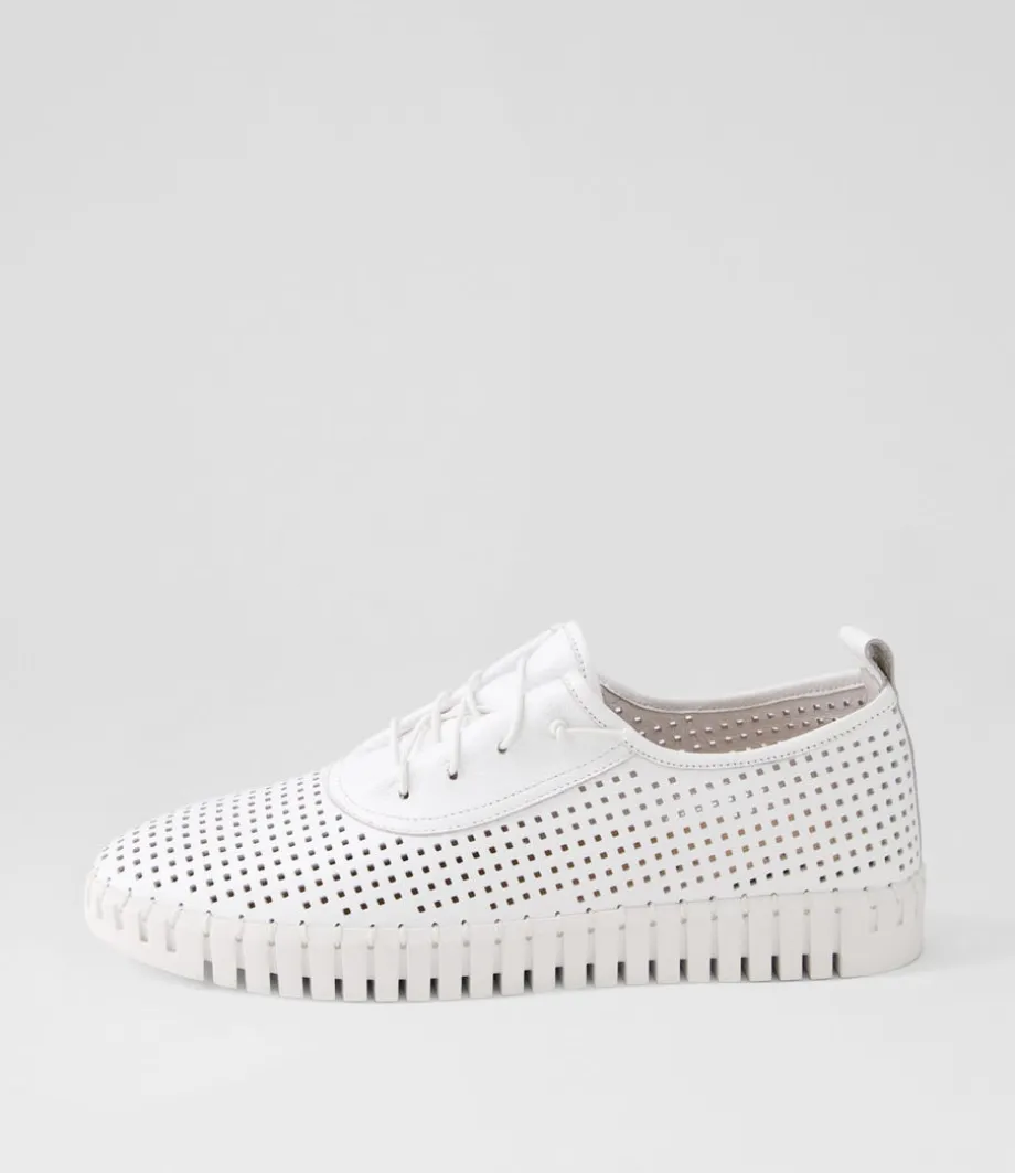 Haide White Leather Sneakers